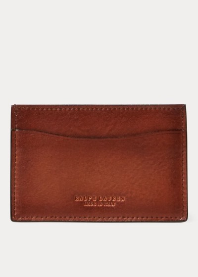 Porta Tarjetas Ralph Lauren Hombre Marrom - Burnished Vachetta - WKRCM0648